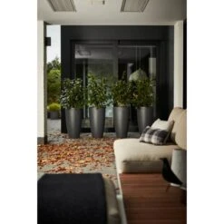 Elho Blumentopf Pure Soft Hoch Ø 30 Cm X 53 Cm Anthrazit -Pola Pflanz Geschaft 1373653 4667 3