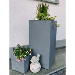 Pflanzwerk® Pflanzkübel Tower 50 Cm X 23 Cm X 23 Cm Grau -Pola Pflanz Geschaft 145648 11001500 6