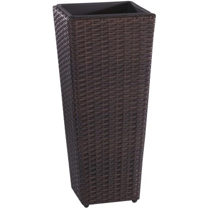 Gartenfreude Pflanzkübel Polyrattan Konisch 28 Cm X 28 Cm Bicolor Braun 3 Gartenfreude Pflanzkübel Polyrattan Konisch 28 Cm X 28 Cm Bicolor Braun