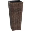 Gartenfreude Pflanzkübel Polyrattan Konisch 28 Cm X 28 Cm Bicolour Braun-Schwarz -Pola Pflanz Geschaft 159778 4655