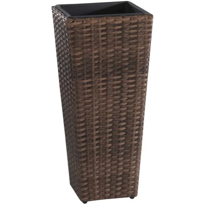 Gartenfreude Pflanzkübel Polyrattan Konisch 28 Cm X 28 Cm Bicolour Braun-Schwarz 3 Gartenfreude Pflanzkübel Polyrattan Konisch 28 Cm X 28 Cm Bicolour Braun-Schwarz