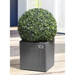 Gartenfreude Pflanzkübel Polyrattan 28 Cm X 28 Cm Grau 8 Gartenfreude Pflanzkübel Polyrattan 28 Cm X 28 Cm Grau -Pola Pflanz Geschaft 159876 4655 3