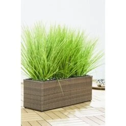 Gartenfreude Pflanzkübel Polyrattan 76 Cm X 26 Cm Cappuccino -Pola Pflanz Geschaft 160102 4655 pt 01