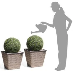 Gartenfreude Pflanzkübel Konisch 41,5 Cm X 41,5 Cm Naturfarben 2er-Set 8 Gartenfreude Pflanzkübel Konisch 41,5 Cm X 41,5 Cm Naturfarben 2er-Set -Pola Pflanz Geschaft 160167 4655 4