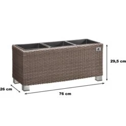 Gartenfreude Pflanzkübel Polyrattan 78 Cm X 27 Cm Mocca -Pola Pflanz Geschaft 160232 4655 3