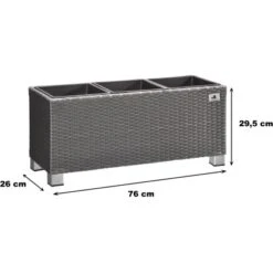 Gartenfreude Pflanzkübel Polyrattan 78 Cm X 27 Cm Grau -Pola Pflanz Geschaft 160235 4655 3