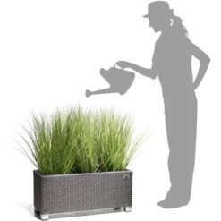 Gartenfreude Pflanzkübel Polyrattan 78 Cm X 27 Cm Grau -Pola Pflanz Geschaft 160235 4655 5