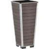 Gartenfreude Pflanzgefäß WPC Konisch 27 Cm X 27 Cm X 62 Cm Braun -Pola Pflanz Geschaft 160295 4655