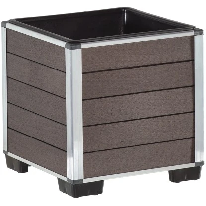 Gartenfreude Pflanzgefäß WPC Eckig 26 Cm X 26 Cm Braun 3 Gartenfreude Pflanzgefäß WPC Eckig 26 Cm X 26 Cm Braun