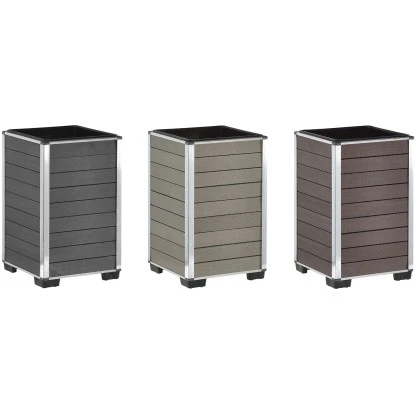 Gartenfreude Pflanzgefäß WPC Eckig27 Cm X 27 Cm X 44 Cm Braun 6 Gartenfreude Pflanzgefäß WPC Eckig27 Cm X 27 Cm X 44 Cm Braun – Bild 4