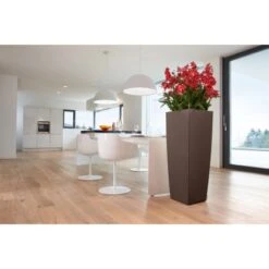 Lechuza Pflanzgefäß Cubico Alto Premium 40 Cm X 40 Cm Espresso Metallic -Pola Pflanz Geschaft 261653 4186 3
