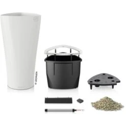 Lechuza Pflanzsäule Delta Premium 40 Cm X 40 Cm X 75 Cm Weiß Hochglanz -Pola Pflanz Geschaft 261769 4186 2