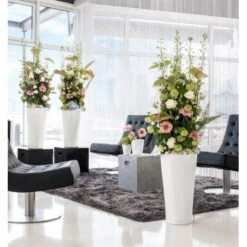 Lechuza Pflanzsäule Delta Premium 40 Cm X 40 Cm X 75 Cm Weiß Hochglanz -Pola Pflanz Geschaft 261769 4186 5