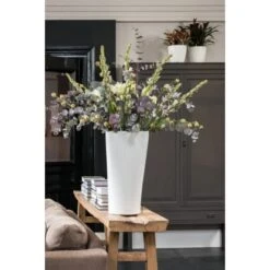 Lechuza Pflanzsäule Delta Premium 40 Cm X 40 Cm X 75 Cm Weiß Hochglanz -Pola Pflanz Geschaft 261769 4186 6