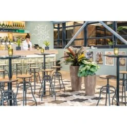 Lechuza Pflanzgefäß Rondo Premium Ø 33 Cm X 56 Cm Taupe Hochglanz -Pola Pflanz Geschaft 261960 4186 6