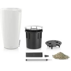 Lechuza Pflanzgefäß Rondo Premium Ø 40 Cm X 75 Cm Weiß Hochglanz -Pola Pflanz Geschaft 262013 4186 2