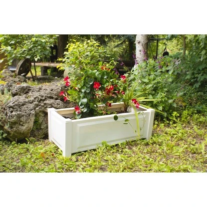KHW Pflanzkasten Rechteckig Weiß 3 KHW Pflanzkasten Rechteckig Weiß