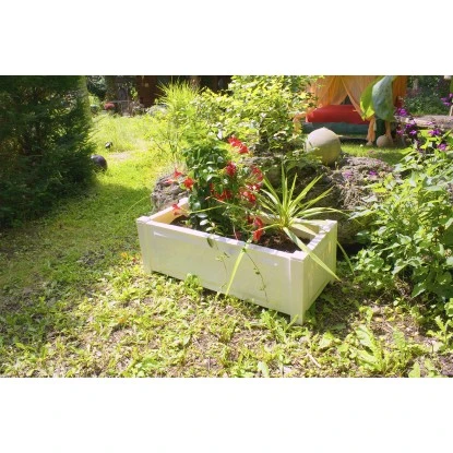 KHW Pflanzkasten Rechteckig Weiß 4 KHW Pflanzkasten Rechteckig Weiß – Bild 2