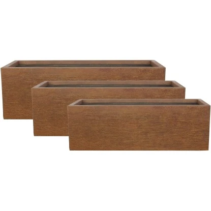 Pflanzkasten Scribe 70 Cm X 23 Cm Rostbraun 3 Pflanzkasten Scribe 70 Cm X 23 Cm Rostbraun