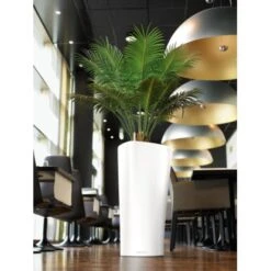 Lechuza Pflanzgefäß Delta Premium Ø 30 Cm X 56 Cm Weiß Hochglanz -Pola Pflanz Geschaft 4008789155009 4186 7