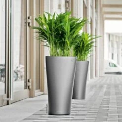 Lechuza Pflanzgefäß Delta Premium Ø 30 Cm X 56 Cm Anthrazit Metallic -Pola Pflanz Geschaft 4008789155030 4186 3