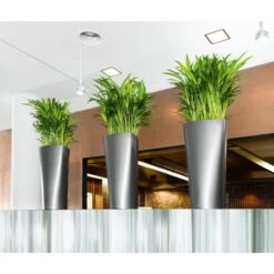 Lechuza Pflanzgefäß Delta Premium Ø 30 Cm X 56 Cm Anthrazit Metallic -Pola Pflanz Geschaft 4008789155030 4186 4