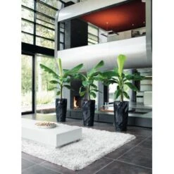 Lechuza Pflanzsäule Diamante Premium Schwarz Hochglanz Ø 40 Cm Bewässerungssys. -Pola Pflanz Geschaft 4008789157096 4186 04