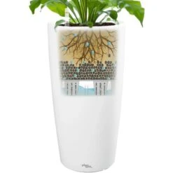 Pflanzwerk® Pflanzkübel Pipe Ø 34 Cm X 58 Cm Shiny Weiß -Pola Pflanz Geschaft 4250871645664 11001500 5