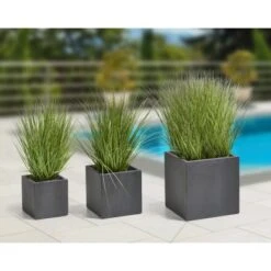 Gartenfreude Pflanzkübel 3er-Set Mittel Anthrazit -Pola Pflanz Geschaft 4251083904198 4655 3