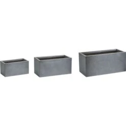 Gartenfreude Pflanzkübel 3er-Set Groß Grau