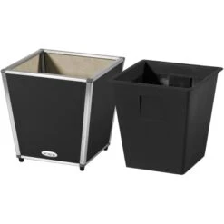 Amare Blumentopf Pur Fiberglas Design 33 Cm X 33 Cm X 34 Cm Schwarz -Pola Pflanz Geschaft 4251083908127 4655 3