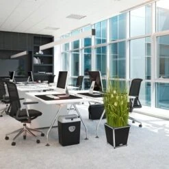 Amare Blumentopf Pur Fiberglas Design 33 Cm X 33 Cm X 34 Cm Schwarz -Pola Pflanz Geschaft 4251083908127 4655 8