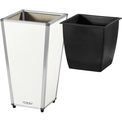 Amare Blumentopf Pur Fiberglas Design 28 Cm X 28 Cm X 51 Cm Weiß 5 Amare Blumentopf Pur Fiberglas Design 28 Cm X 28 Cm X 51 Cm Weiß – Bild 3