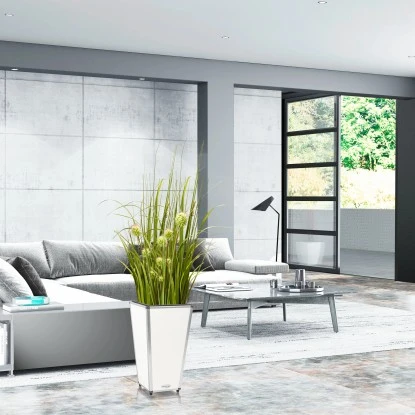 Amare Blumentopf Pur Fiberglas Design 28 Cm X 28 Cm X 51 Cm Weiß 9 Amare Blumentopf Pur Fiberglas Design 28 Cm X 28 Cm X 51 Cm Weiß – Bild 7