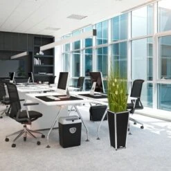 Amare Blumentopf Pur Fiberglas Design 28 Cm X 28 Cm X 61 Cm Schwarz -Pola Pflanz Geschaft 4251083908202 4655 8