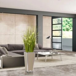 Amare Blumentopf Pur Fiberglas Design 28 Cm X 28 Cm X 61 Cm Beige -Pola Pflanz Geschaft 4251083908233 4655 7