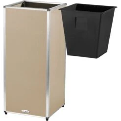 Amare Blumentopf Pur Fiberglas Design 33 Cm X 33 Cm X 76 Cm Beige -Pola Pflanz Geschaft 4251083908394 4655 3