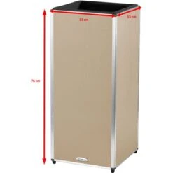 Amare Blumentopf Pur Fiberglas Design 33 Cm X 33 Cm X 76 Cm Beige -Pola Pflanz Geschaft 4251083908394 4655 6