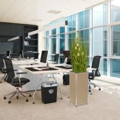 Amare Blumentopf Pur Fiberglas Design 33 Cm X 33 Cm X 76 Cm Beige -Pola Pflanz Geschaft 4251083908394 4655 8