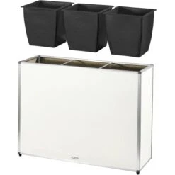 Amare Blumentopf Pur Fiberglas Design 28 Cm X 80 Cm X 61 Cm Weiß -Pola Pflanz Geschaft 4251083908455 4655 3