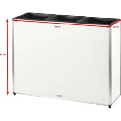 Amare Blumentopf Pur Fiberglas Design 28 Cm X 80 Cm X 61 Cm Weiß -Pola Pflanz Geschaft 4251083908455 4655 6