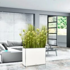 Amare Blumentopf Pur Fiberglas Design 28 Cm X 80 Cm X 61 Cm Weiß -Pola Pflanz Geschaft 4251083908455 4655 7