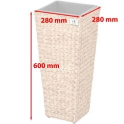 Gartenfreude Blumentopf Wasserhyazinthe 28 X 28 X 60 Cm Natur Kunststoffeinsatz -Pola Pflanz Geschaft 4251083910410 4655 8