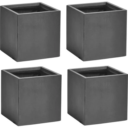 Gartenfreude Fiberglastöpfe 4 X 3-Set Anthrazit Verschiedene Größen 3 Gartenfreude Fiberglastöpfe 4 X 3-Set Anthrazit Verschiedene Größen