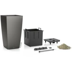 Lechuza Pflanzgefäß Cubico Premium 22 Anthrazit Metallic 22 Cm X 22 Cm -Pola Pflanz Geschaft 754166 4186 2