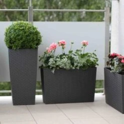 Siena Garden Pflanzgefäß Modern Paris Graphit 35x35x68,0 Cm -Pola Pflanz Geschaft 8630634 1346 6