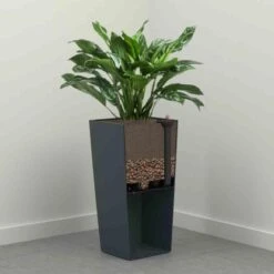 Siena Garden Pflanzgefäß Modern Nizza Weiß 30x30x57,0 Cm -Pola Pflanz Geschaft 8630683 1346 3