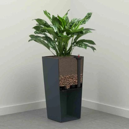 Siena Garden Pflanzgefäß Modern Nizza Weiß 35x35x68,0 Cm 5 Siena Garden Pflanzgefäß Modern Nizza Weiß 35x35x68,0 Cm – Bild 3