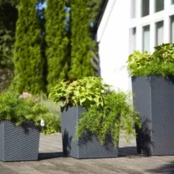 Siena Garden Pflanzgefäß Modern Nizza Graphit 35x35x68,0 Cm -Pola Pflanz Geschaft 8630808 1346 6