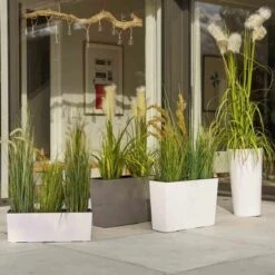 Siena Garden Pflanzgefäß Modern Lille Weiß Ø 25x46,5 Cm -Pola Pflanz Geschaft 8631400 1346 6